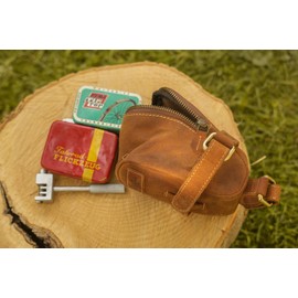 Gusti Gino B. Bicycle Bag Leather Saddle Bag Tube Bag for Tools Leather Bag Vintage Brown Small Bicycle Accessories