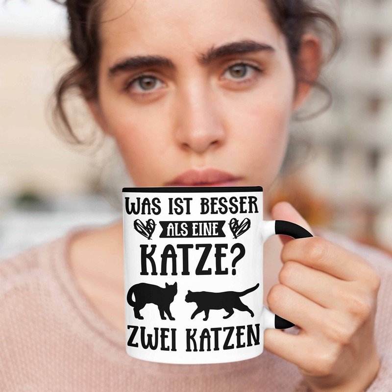 Trendation - Katze Spruch Tasse Lustig Geschenk Kaffeetasse Cat Kaffeebecher