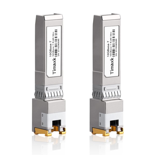 Timaxk 2 Pack 10GBase-T SFP+ to RJ-45 Transceiver, 10Gbe SFP+