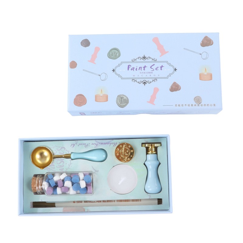 Wax Sealing Stamp Kit Clear Pattern Delicate Wax Detachable Handle