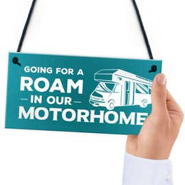 RED OCEAN Funny Motorhome Hanging Sign For Your Home Caravan Campervan Decor Signs