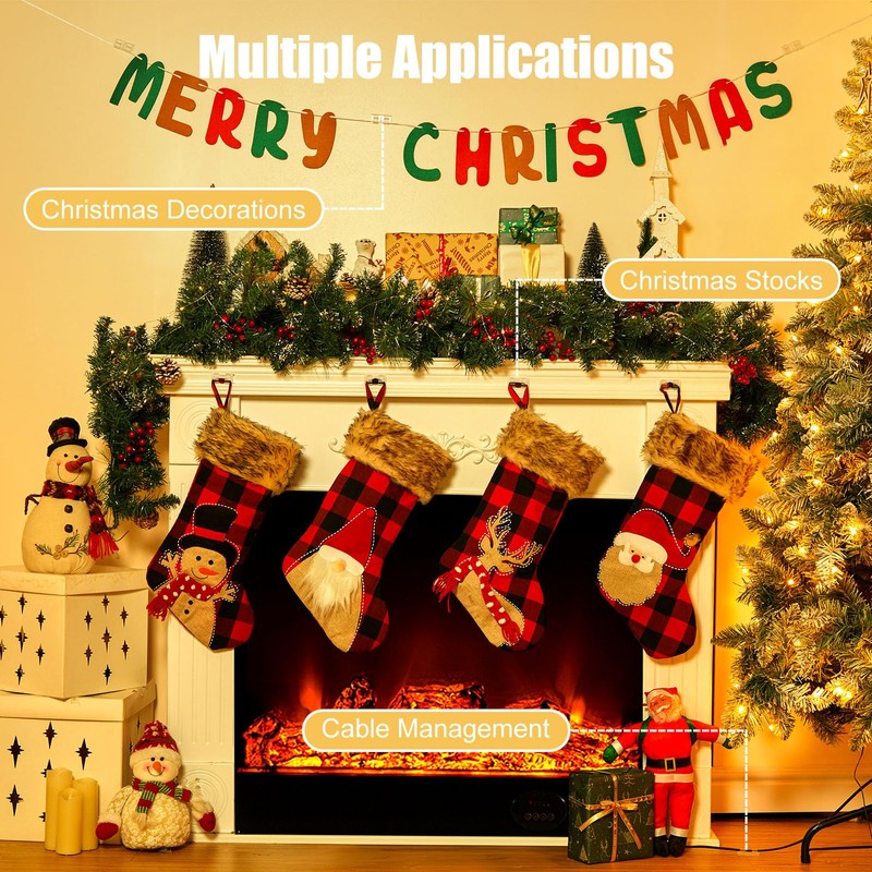 Brightown Christmas Light Clips, 30 Hooks for Outdoor String Lights