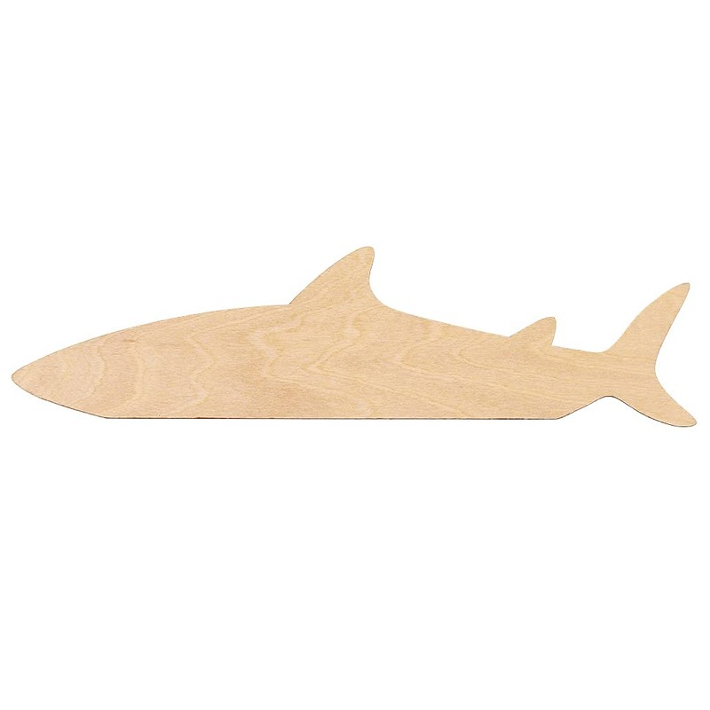 Shark Shaped Wooden Ruler