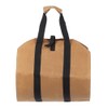 Waxed Canvas Waterproof Large Portable Firewood Holder Bag Log Carrier
