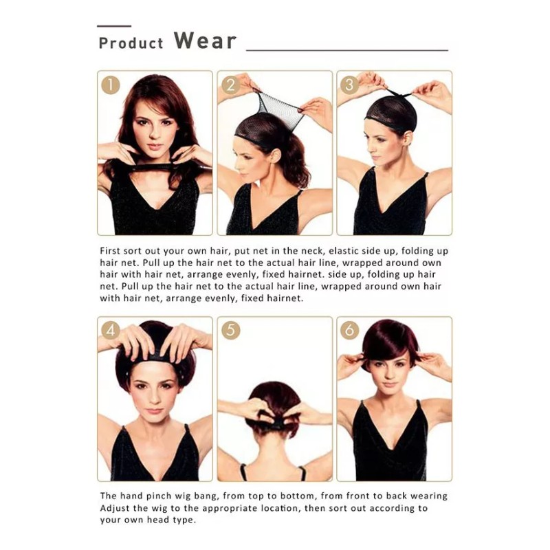 Generic Una Peluca Corta Con Encaje