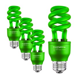 SLEEKLIGHTING 13 Watt Spiral CFL Light Bulb,- UL Approved- 120 Volt, E26 Medium Base. (Pack of 4) (Black and Orange)