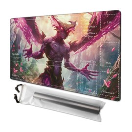 MTG Playmat 24” x 14”, Unique Art Playmat TCG with Zones, Fits MTG Foundations, Poké, TCG, Yu-Gi-Oh!, Lorcana & Middle Earth Card Mat, Ultra Pro Quality, Free Storage Bag (Voice of Nightmares Zone)