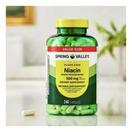 Complejo Niacin 500mg 240 Cps Niancina Vitamina B3 Spring Va Sabor Neutro