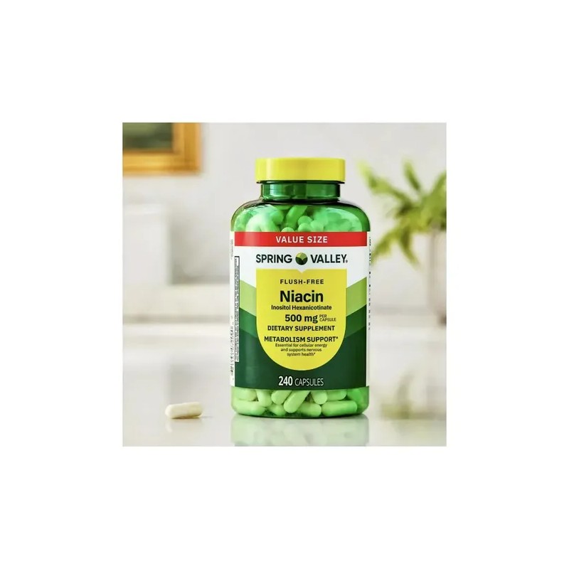 Complejo Niacin 500mg 240 Cps Niancina Vitamina B3 Spring Va