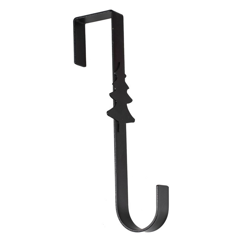 Ginger Ray Black Metal Contemporary Christmas Wreath Door Hanger, NN-149