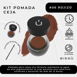 Kit Pomada Para Cejas Bissú Larga Duración Mate