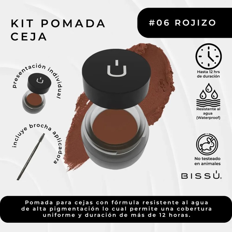 Kit Pomada Para Cejas Bissú Larga Duración Mate