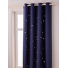 Vertbaudet Blackout Curtain with Cut-Out Stars Navy 135 x 180