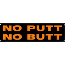 USA Biker Goods No Putt No Butt Motorcycle Helmet Sticker
