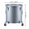 8 Gal Carbon Steel Fryer Grease Bucket Rust-Proof Coating Oil