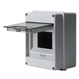 Fuworance 5-Way Power Distribution Box ABS Power Supply Protection Box IP65 Waterproof Power Supply Distribution Box with Fuse Project Breaker Electronic Housing with DIN Rail Busbars