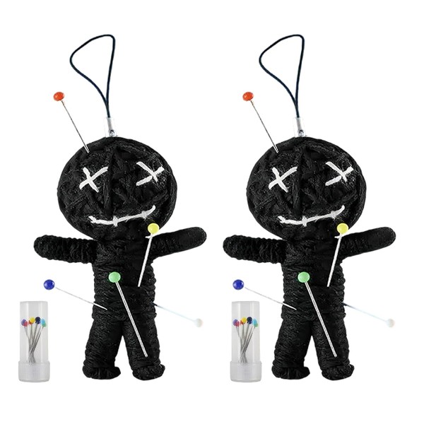 JYNVO Set of 2 Voodoo Doll with Needles, Joke Items,