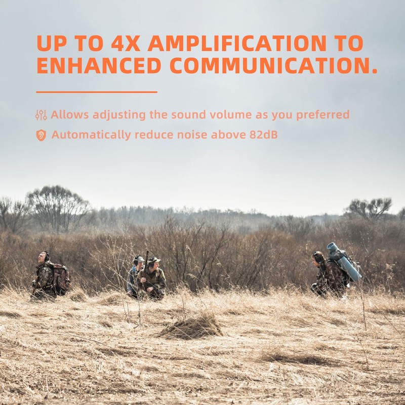 PROHEAR Electronic Ear Protection with 4X Sound Amplification, Noise Reduction