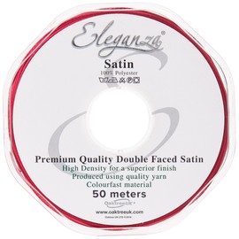 Eleganza Double Faced Satin 3mm x 50m Deep Cerise No.30, 3 mm x 5 0m