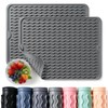 Caketime Silicone Dish Drying Mat - 2 Pack for Kitchen