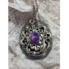 FANCY FOX BOUTIQUE DUELING DRAGONS BREATH LOCKET NECKLACE AMULET MEDIEVAL