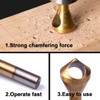 Atoplee 4PCS Titanium Wood Countersink Debur Deburring Tool Deburing Set