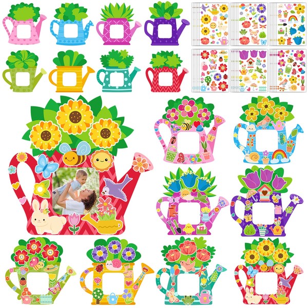 Jetec 48 Packs Spring Watering Can Picture Frame Crafts DIY