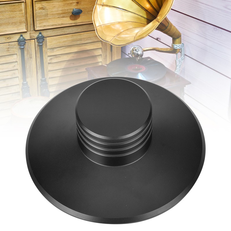 Black LP Turntable Stabilizer Record Player Disc Clamp Vibration Weight