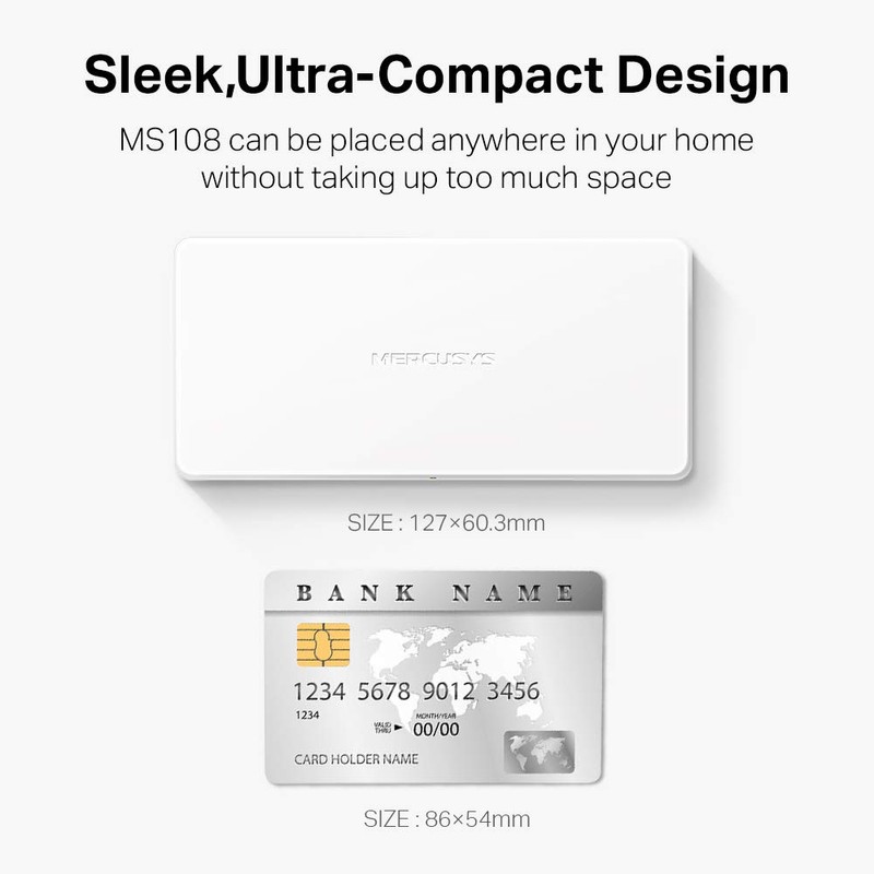 Mercusys MS108 Fast Ethernet Managed Switch (10/100) White – Network