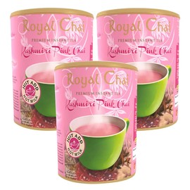 Royal Tea Kashmiri Pink Chai Unsweetened Tub 400g (Pack of 3) – Premium Instant Tea – Kashmiri Tea – Natural – Instant Kashmiri Indian Tea