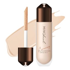 Makeheal Foundaiser Foundation Matte Finish Base Líquida Aplicador Cobertura Total Larga Duración Difuminable Peony
