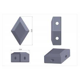 Matubo Czech Gemduo 2-Hole apx. 39g (3x13g) Vials, Crystal Backlit Menthol