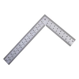 FSSTUD 150 x 100mm Small L Shaped Ruler Metal Measuring Square Rulers Engineer Scale Ruler Stainless Steel Metric Rulers Wood Working Measuring Tool for Drawing Painting