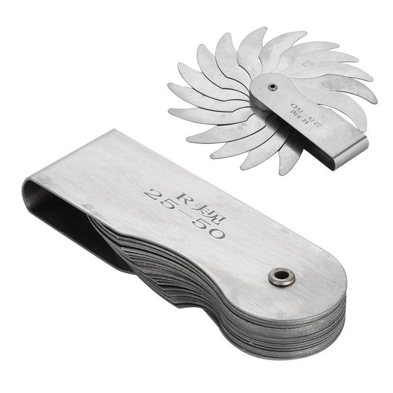 Stainless Steel Radius Fillet Gauge External Internal Concave Convex Measuring