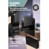 Menz 6-Pack Adhesive Towel Hooks for Bathrooms, Black - Durable