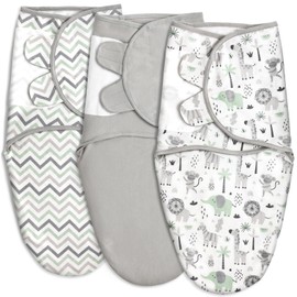 GLLQUEN BABY Swaddles Pucksack Baby 0-3 Monate,100% Bio-Baumwolle Baby Schlafsäcke für Neugeborene,Oeko-tex100 Schlafsack für Kleinkinder,Unisex 3er Pack Wickel