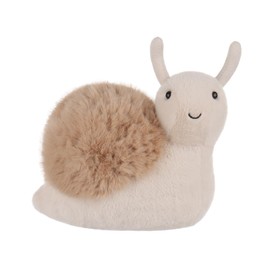 Apricot Lamb Lazy Snail Plush Toys for Children, Soft Cute Cuddly Toy for Baby Girls and Boys, Fluffy Lazy Snail Brown, 15 cm