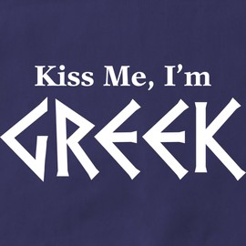 CafePress Kiss Me, I'm Greek Apron (Dark) Kitchen Apron with Pockets, Grilling Apron, Baking Apron