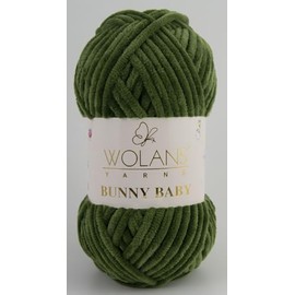 Wolans Bunny Baby Chenile Style Yarn Wool 72 Colours Available 100g Balls (Dark Green Col 32)