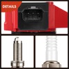 A-Premium Red Set of 12 Ignition Coil Pack and Iridium