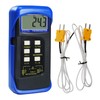 Handheld Digital K-Type Thermometer with Two Channels and Two Thermocouples,