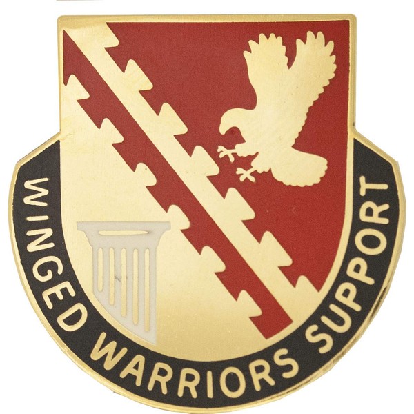 834th Support Battalion Unit Crest (Winged Warriors Support)