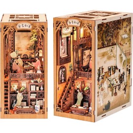 Wizardi Book Nook Wizardi Miniature - Chinese Bookstore Roombox Kit