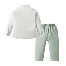 BINIDUCKLING Boy's Formal Suit for Boys, Kids' Formal, 4-Piece Setup, Baby Tuxedo, Shirt, Vest, Pants, Bow Tie Recitals, Weddings, Birthdays, Kindergarten Entrance Ceremonies, Shrine Visits,