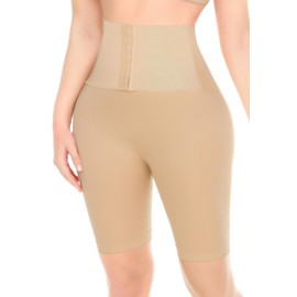 Curve Necessities Waist Trainer Women's Shapewear; Firm Compression (Nude X-Large) Waist Cincher Tummy Control High-Waisted Thigh Slimmer