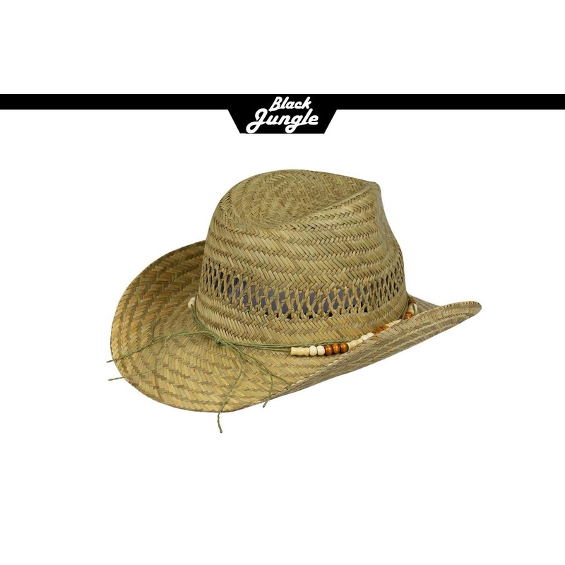 '"Bondi Natural Western Straw Hat