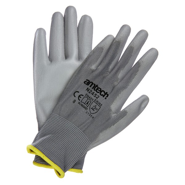 Amtech N2452 Light Duty PU Coated Work Gloves Medium (Size