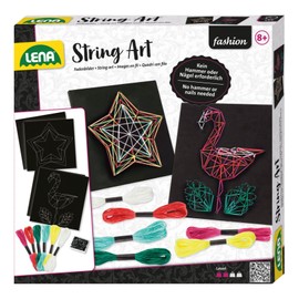 Lena 42656 String Art Flamingo & Star, Colourful