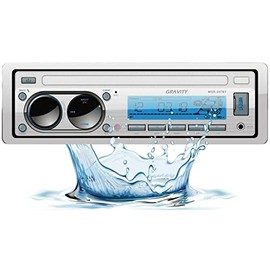 Gravity MGR-207BT 200W A2DP True Marine Stereo AM FM Radio Media Player Receiver with Bluetooth for Boat, ATV, RV, Car, Motorcycle