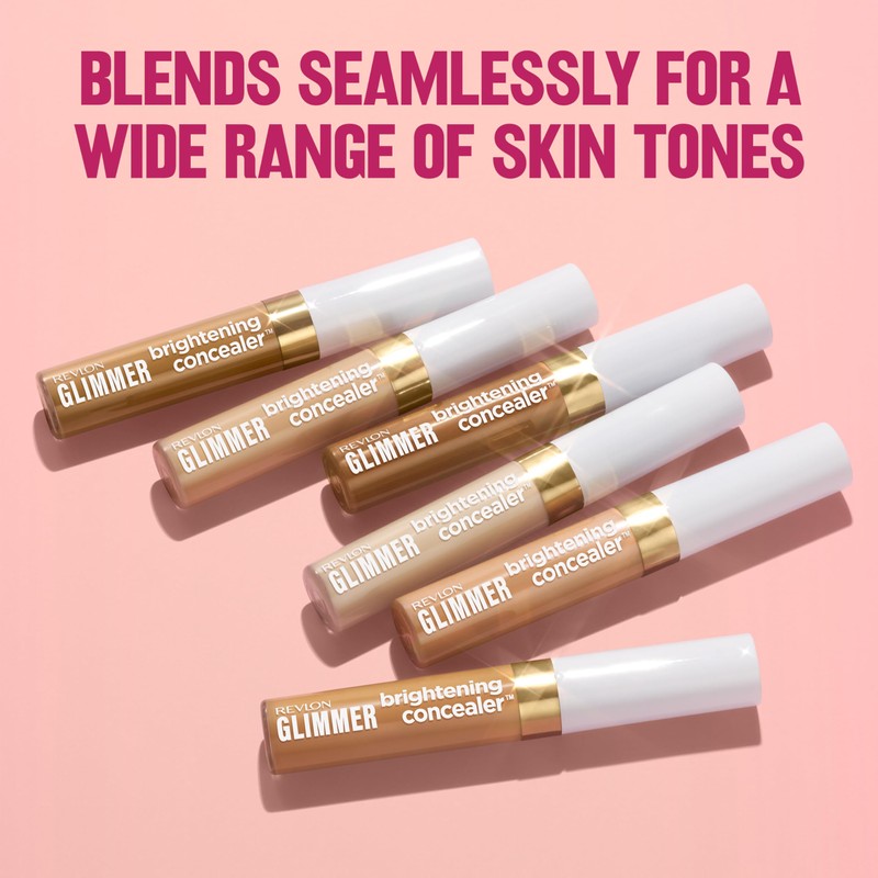 Revlon Glimmer Brightening Concealer, Liquid Under Eye Makeup, Made with